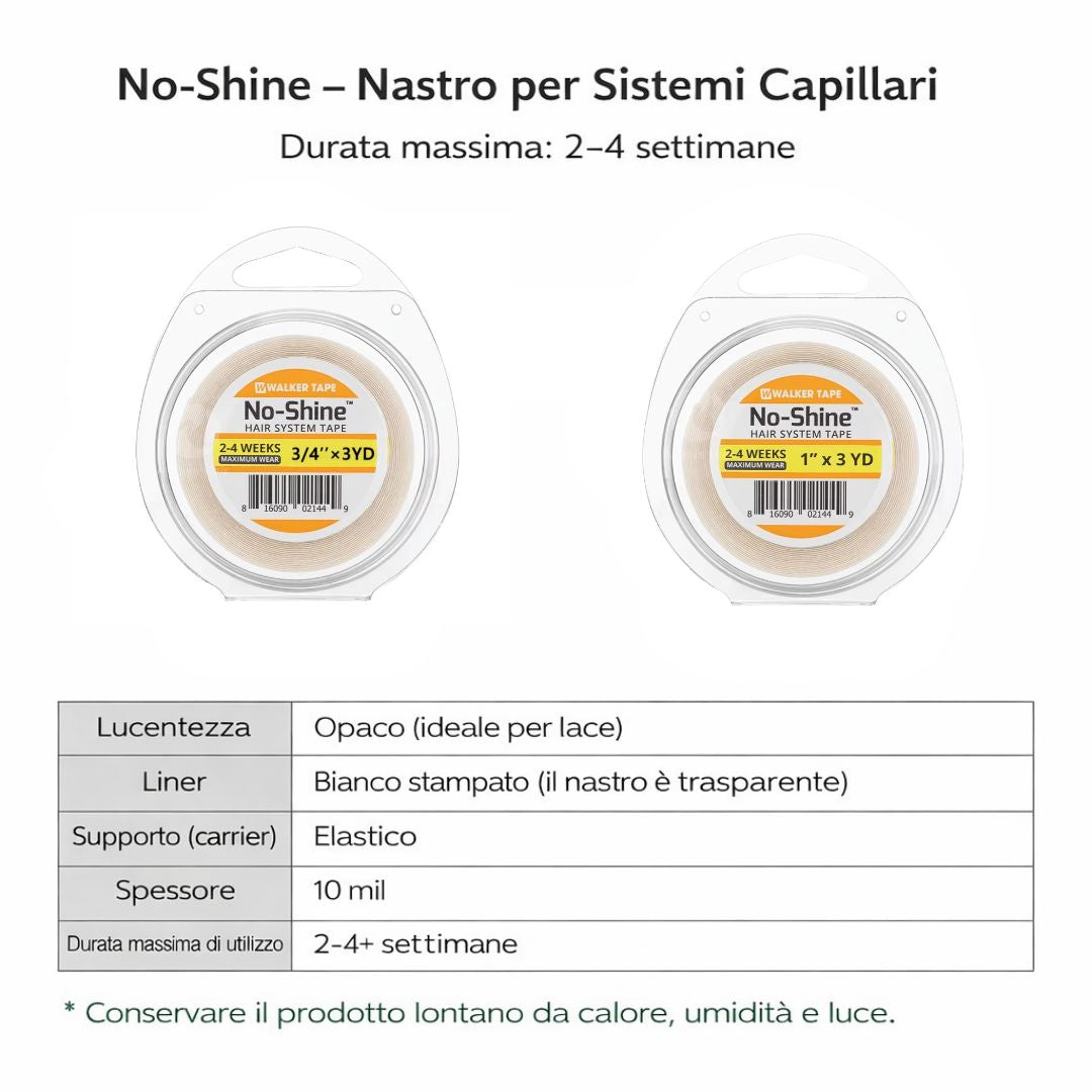No-Shine Front Tape – Opaco per Hairline Invisibile