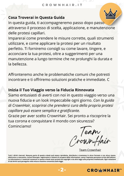 E-BOOK: La Tua Protesi Perfetta: Segreti e Istruzioni per la Cura Ottimale e Pratica della Protesi Capillare